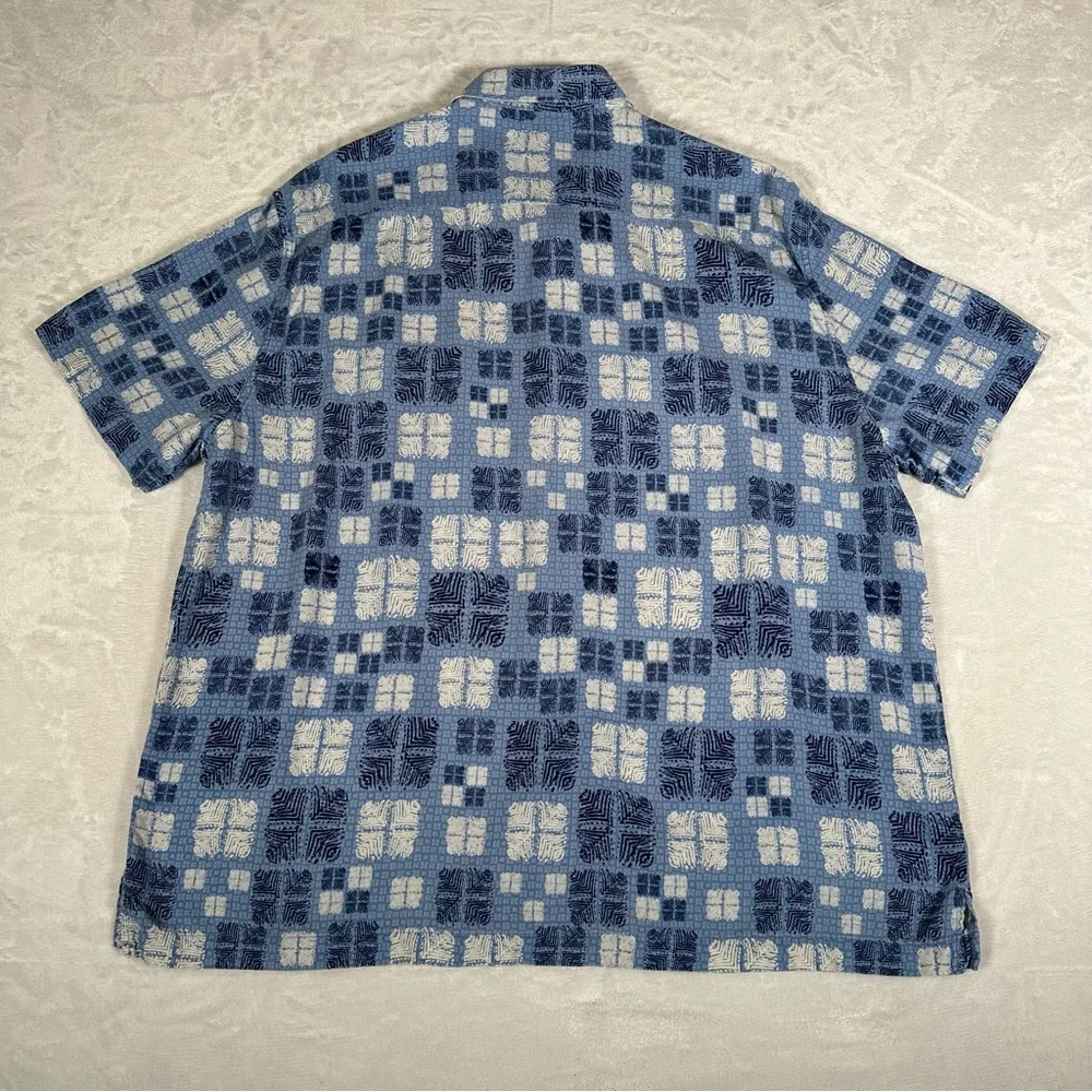 Nat Nast Shirt Men Size XL Short Sleeve Single Pocket Silk Blend Casual EUC - Picture 9 of 9